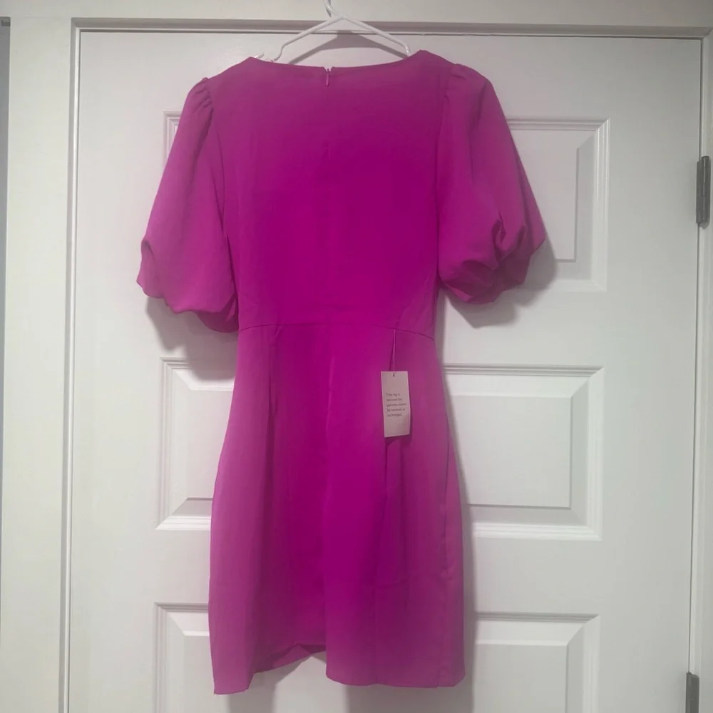 Flying Tomato Magenta Wrap Mini Dress